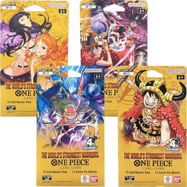 BANDAI NAMCO One Piece – Card Game (Vers. Inglese) OP-17 The World’s Strongest Warriors – Carte Collezionabili…x1